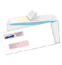 Peel And Seal Tinted Double Window Envelopes